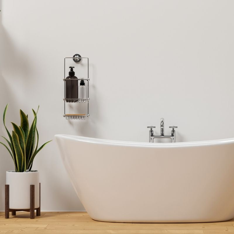 Porte-savon à ventouse sans perçage et réutilisable en d'installation Porte- savon ,Support étanche pour carrelage mur de douche salle de bain – Blanc