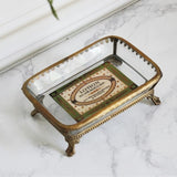 Porte-Savon en Verre et Laiton