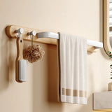 Porte-serviette design Blanc et Bois