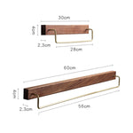 Porte-serviette design en bois et inox dimensions