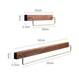 Porte-serviette design en bois et inox dimensions