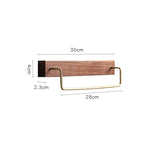 Porte-serviette design en bois mural 30cm