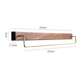 Porte-serviette design en bois mural 60cm
