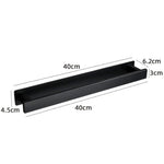 Porte-serviette design noir adhésif 40cm