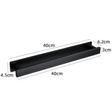 Porte-serviette design noir adhésif 40cm