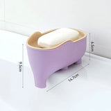 Porte-savon éléphant design violet