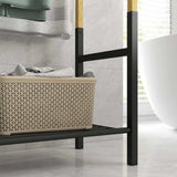 Porte-serviette à Poser en Métal et Bambou