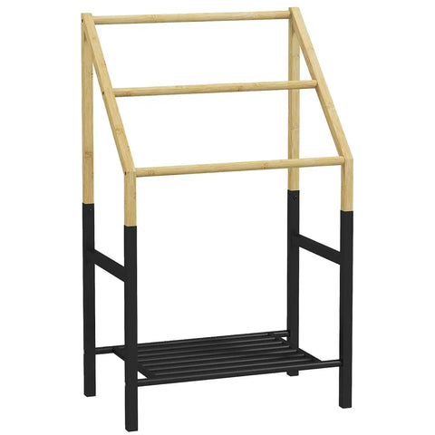 Porte-serviette à Poser en Métal et Bambou