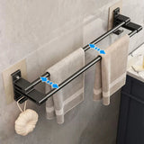 Porte-serviette double noir