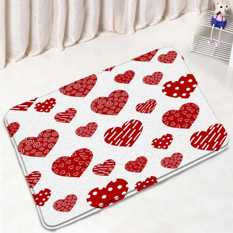 Tapis de bain Cœur Rouge 