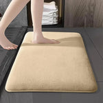 Tapis de salle de bain épais et absorbant beige