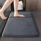 Tapis de salle de bain épais et absorbant gris