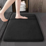 Tapis de salle de bain épais et absorbant noir