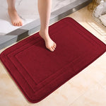Tapis de salle de bain rouge