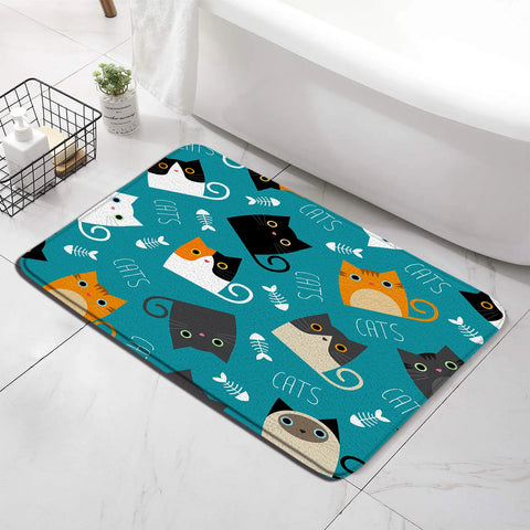 tapis de bain chat