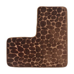 tapis douche angle marron