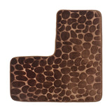 tapis douche angle marron