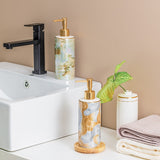 Distributeur de Savon Céramique Effet Marbre