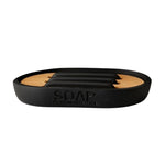 porte-savon bambou noir