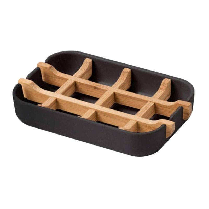 Porte-Savon Noir Mat Élégant - Design Moderne Contemporain